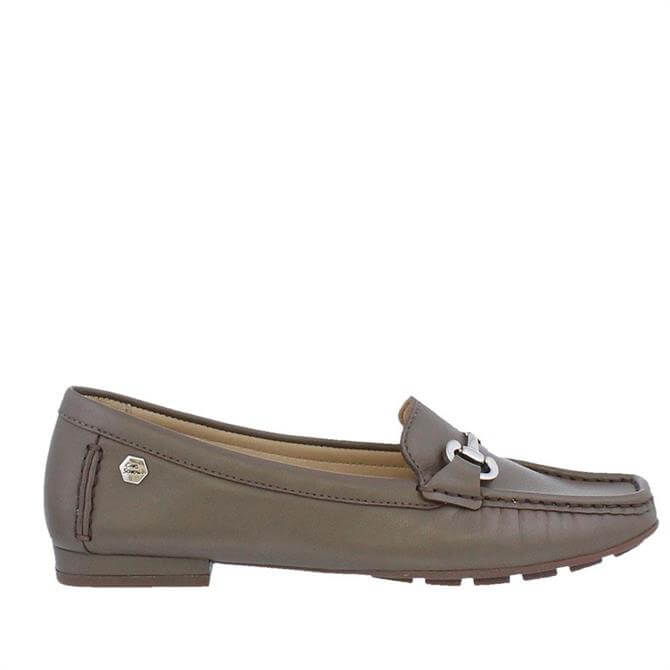 Carl Scarpa Beila Snaffle Taupe Leather Loafers
